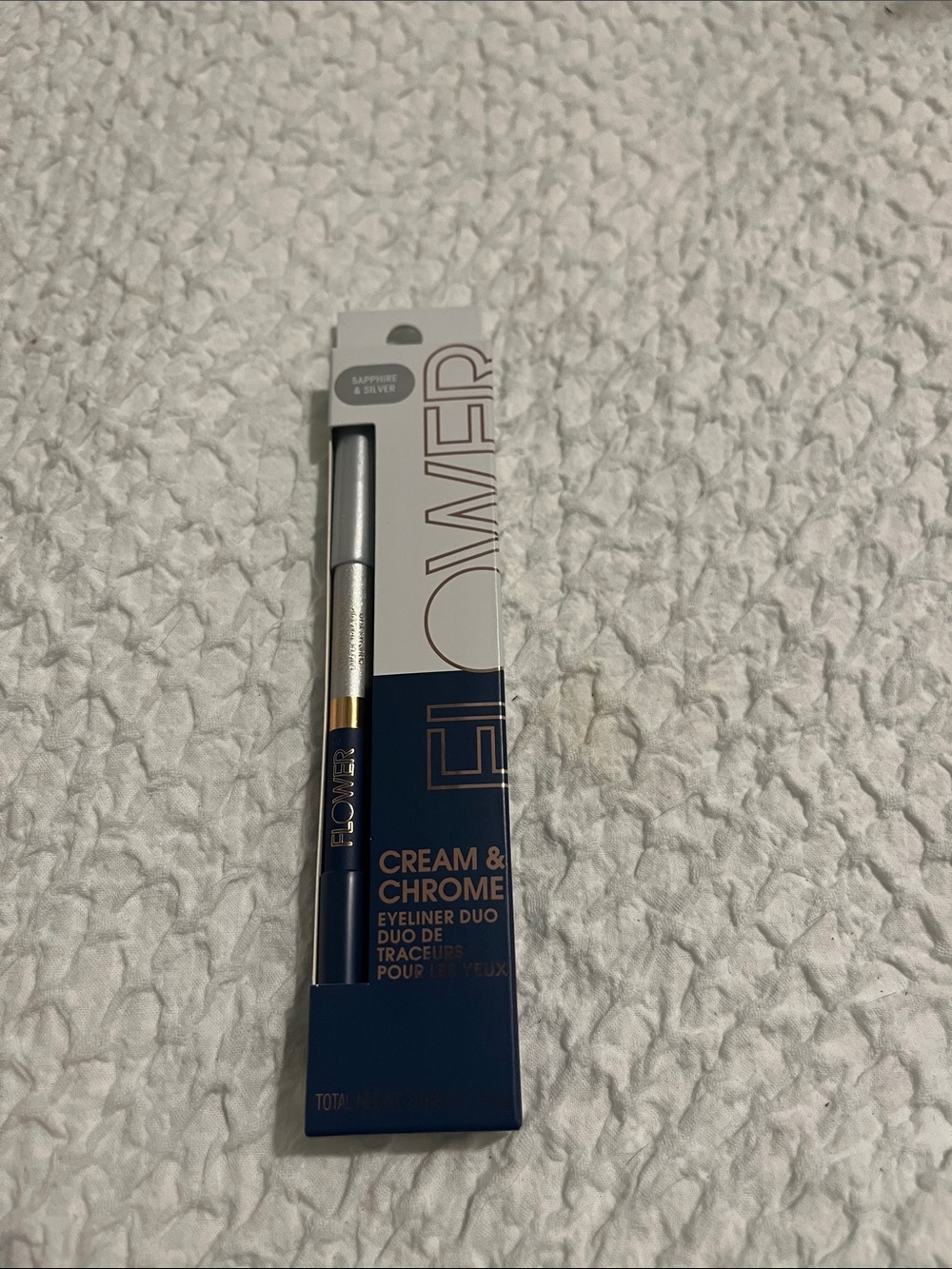NWT Flower Cream & Chrome Eyeliner Duo Sapphire & Silver